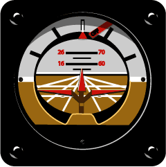 Larger image of the altitude indicator.