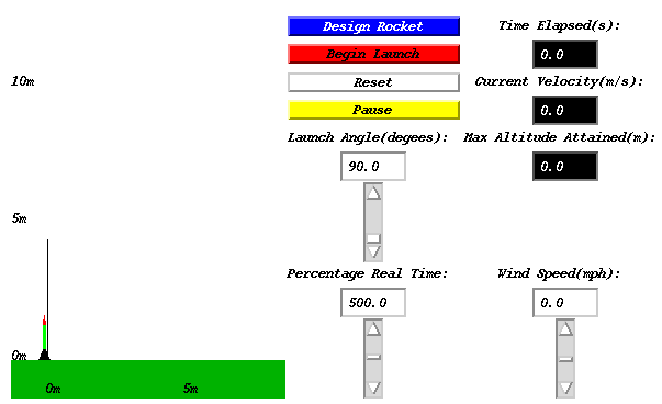Non interactive image of RocketModeler Applet