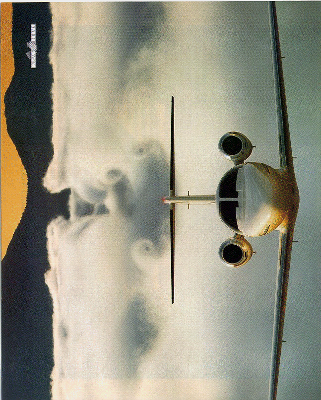 Photo fo dowmwash behind a Cessna Citation
 Use the Print command of your browser to produce a hard copy