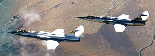 Picture of two F-104 Starfighters