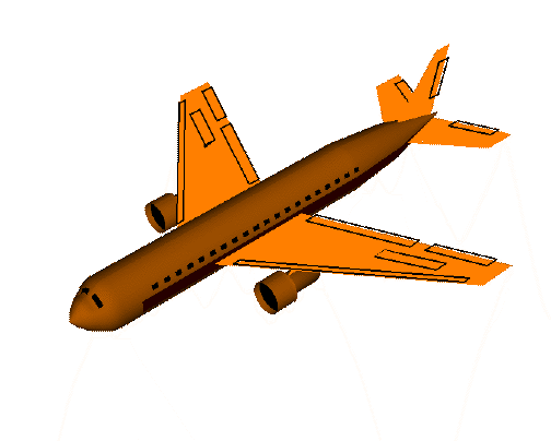 Animated Parts of Airplane