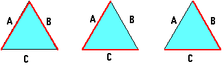 image of three triangles each one highlighting two intersecting sides