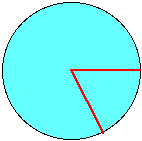 image depicting circle with two intersecting radii