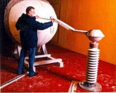 Set-up for lightning strike test