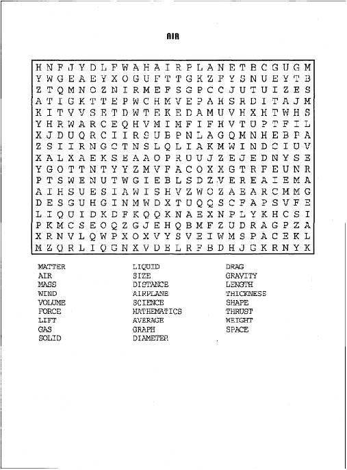 Word search puzzle
