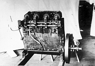 Picture of the Wright Brothers first engine.