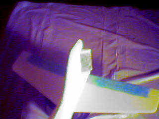 The rudder is yawing right