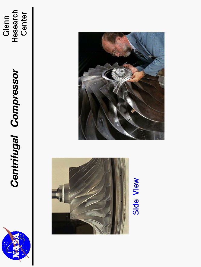 Two Photographs of a centrifugal compressor.
 Use the Print command of your browser to produce a hard copy