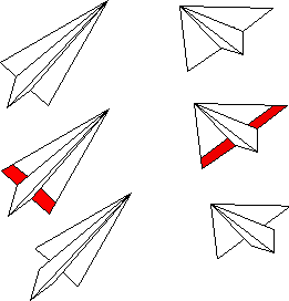 Picture of paper airplane with
    tail section removed.