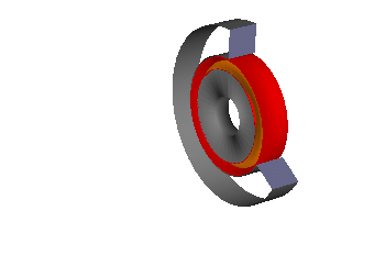 Animated computer drawing of gas turbine core construction