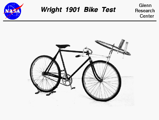 Photographs of the Wright 1901 bicycle test.