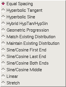 Side 1 dropdown menu in Regrid Surface or Curve window