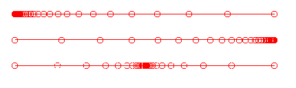 Examples of hyperbolic sine distribution along a line