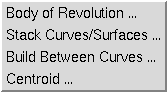 Create Surface pulldown menu