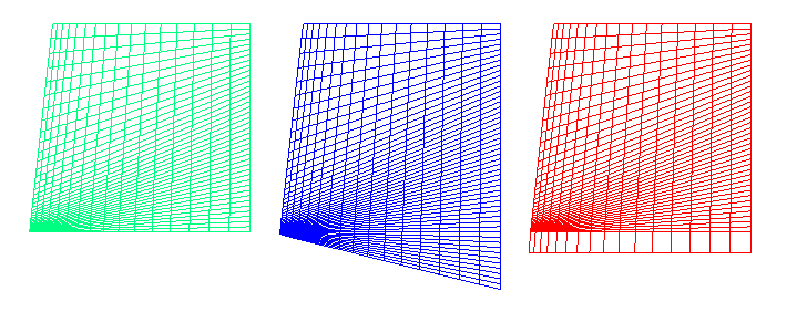 Examples showing surfaces extended by adding a specified number of cells, and by a specified distance