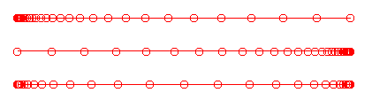 Examples of hyperbolic tangent distribution along a line
