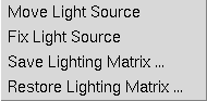Light Settings pulldown menu