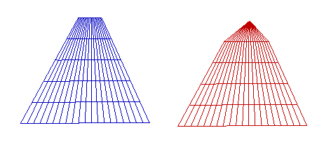 Example showing result of moving points on a surface
