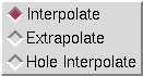 Set Coupling Interpolation Mode pulldown menu