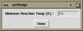 Minimum Reaction Temperature Input Window