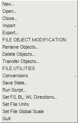 MADCAP File drop down menu