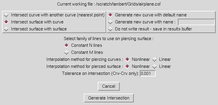 Create Intersection window