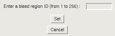 Set Bleed Region ID window