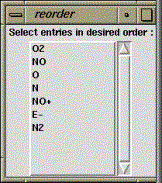Reorder Entries Window