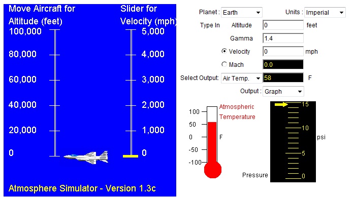 Non-interactive image of Atmosphere Applet