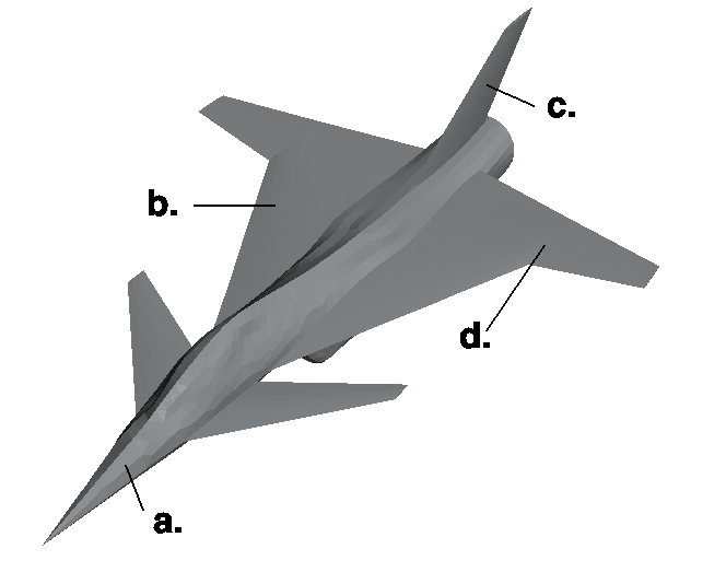 Computer drawing of airplane