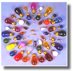 Pictures of various light bulbs and resistors