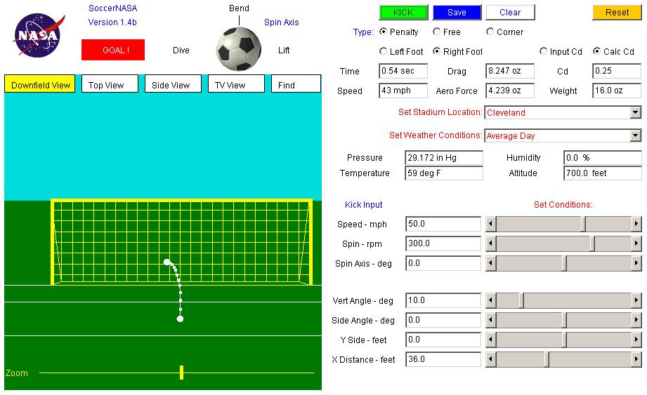 Computer drawing of soccer simulator