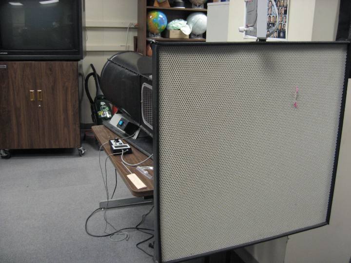 Photo of the bellmouth and flow straighteners.