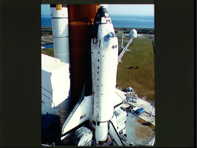Photo of the Columbia on the pad.