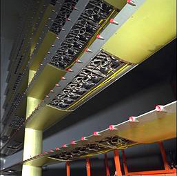 Close-up view of nozzles