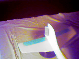 The rudder is yawing left