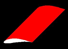 Computer drawing of wing design