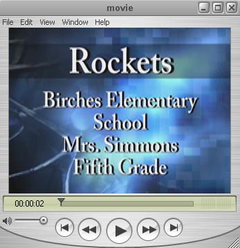 Video of students launching bottle rockets.