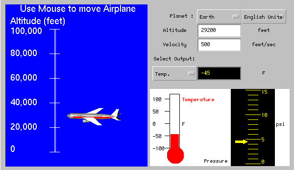 Non-interactive image of Atmosphere Applet