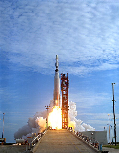 Photo of Atlas Agena rocket.