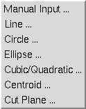 Create Curve pulldown menu