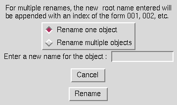 Rename Objects window