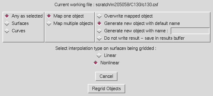 Map Surface or Curve onto Another window