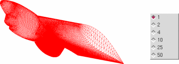 Unstructured surface mesh with all faces displayed