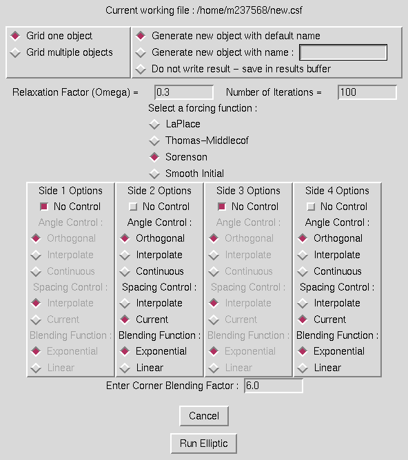 2D Surface Elliptic window, for Sorenson smoothing