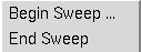 Sweep Plane Settings pulldown menu