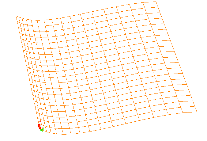 Surface displayed with surface origin highlighted