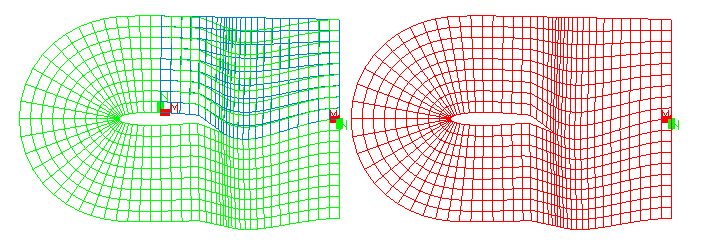 Example showing surface created by inserting one surface into another