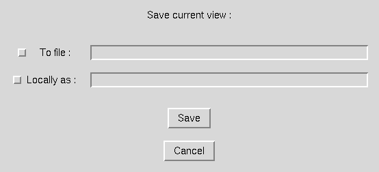 Save View window