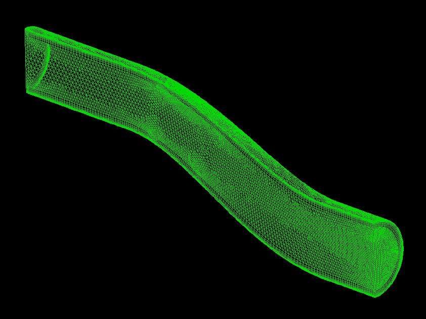 Single-zone grid for M2129 s-duct